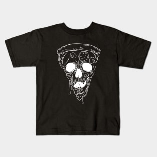 Pizza skull. Half Human Half Pizza Kids T-Shirt